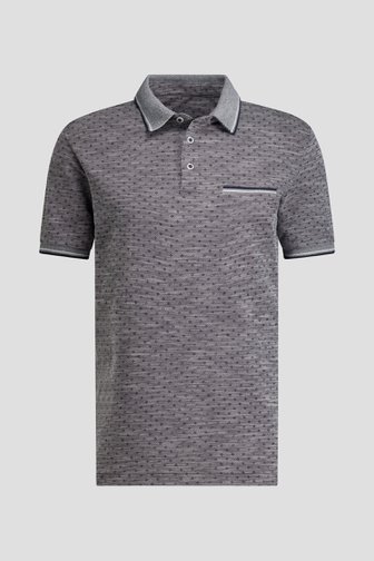 Photo produit 1 de Polo bleu chiné à imprimé de Dansaert Blue pour Hommes