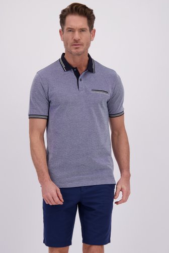 Le devant de Polo bleu chiné de Dansaert Blue pour Hommes