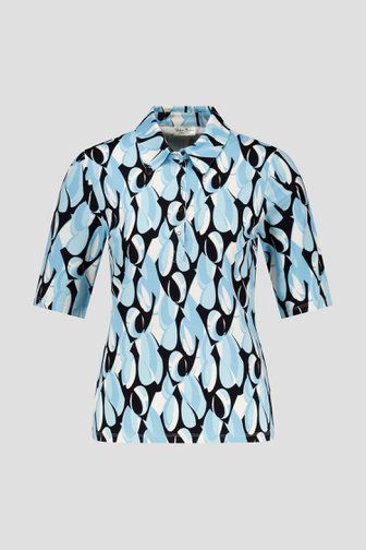 Polo bleu clair à imprimé noir de Barbara Lebek pour Femmes