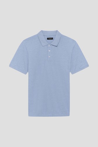 Le devant de Polo bleu clair à manches courtes de Matinique pour Hommes