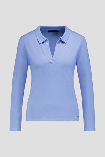 Polo bleu clair à manches longues