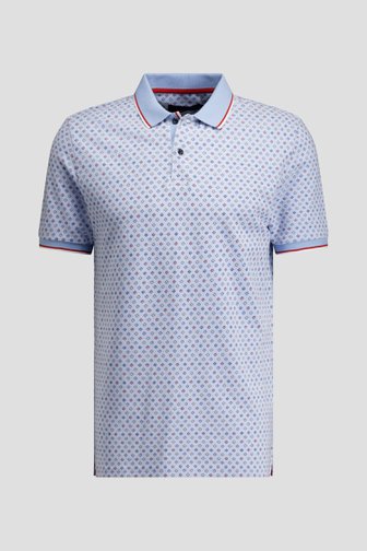 Photo produit 1 de Polo bleu clair à motif carreaux de Dansaert Blue pour Hommes