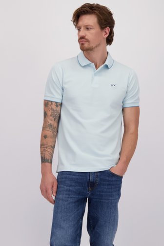 Le devant de Polo bleu clair avec accent bleu foncé de Sun68 pour Hommes