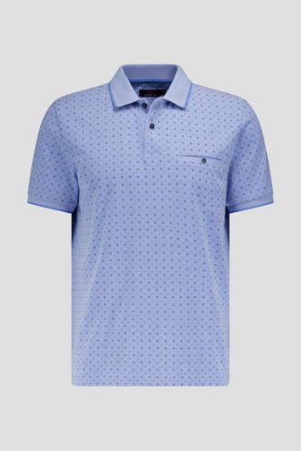 Polo bleu clair avec imprimé bleu fin de Dansaert Blue pour Hommes