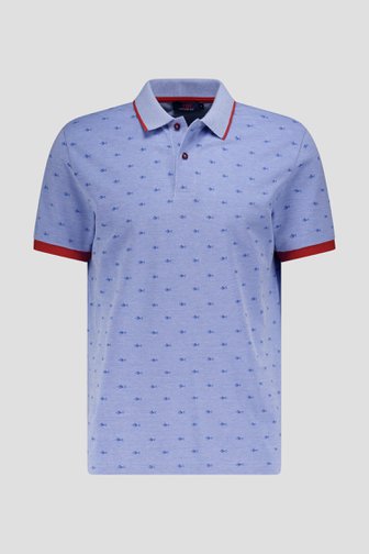 Polo bleu clair avec imprimé de poissons de Dansaert Blue pour Hommes
