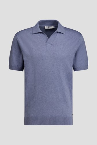 Le devant de Polo bleu clair chiné de Upper East pour Hommes