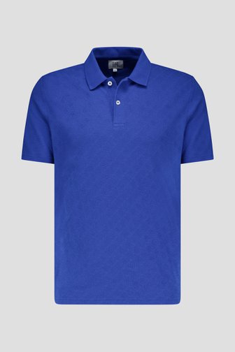 Polo bleu en tissu texturé  de Casual Five pour Hommes