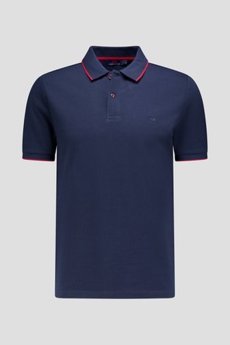 Le devant de Polo bleu foncé à manches courtes de Dansaert Blue pour Hommes