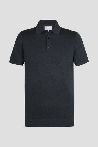 Le devant de Polo bleu foncé à manches courtes de Michaelis pour Hommes