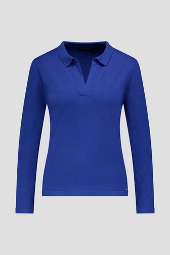 Photo produit 1 de Polo bleu foncé à manches longues de Claude Arielle pour Femmes