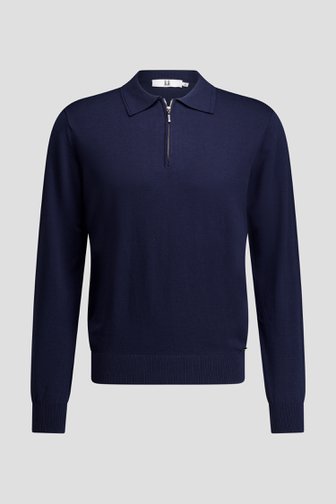 Photo produit 1 de Polo bleu foncé à manches longues de Upper East pour Hommes
