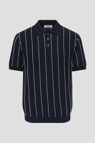 Photo produit 1 de Polo bleu foncé à motif rayé blanc de Only & Sons pour Hommes