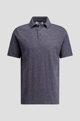 Le devant de Polo bleu foncé chiné de Upper East pour Hommes