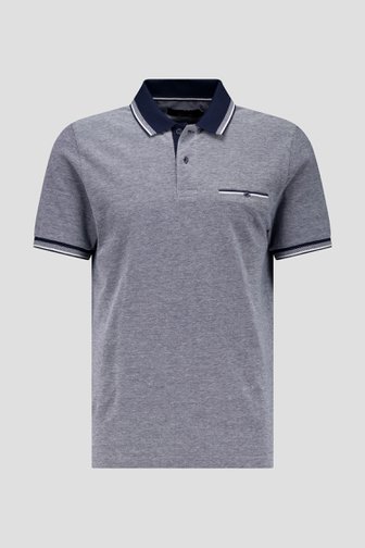 Polo bleu  mélangé avec poche poitrine de Dansaert Blue pour Hommes