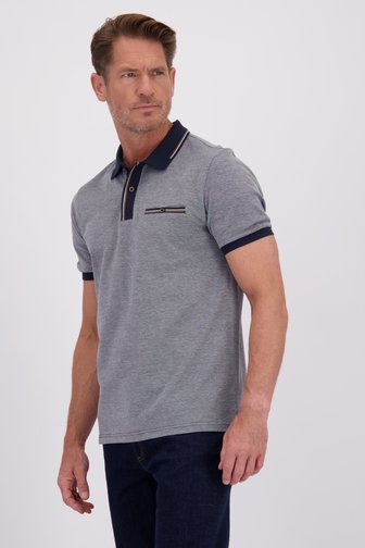 Le devant de Polo bleu mêlé de Dansaert Blue pour Hommes