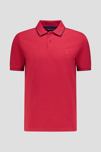 Le devant de Polo bordeaux à manches courtes de Dansaert Blue pour Hommes