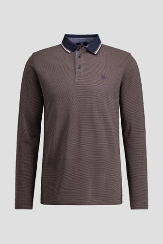 Photo produit 1 de Polo brun à manches longues de Dansaert Blue pour Hommes