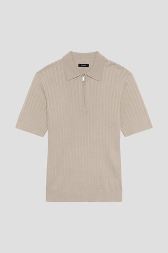 Photo produit 1 de Polo brun avec zip de Matinique pour Hommes
