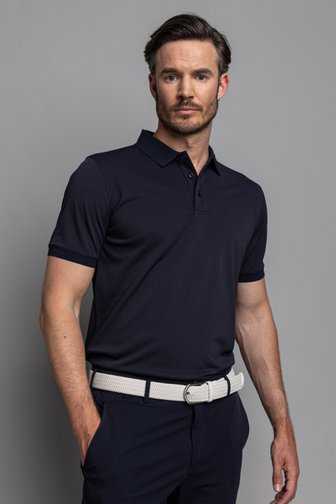 Le devant de Polo de golf bleu foncé à manches courtes de Dansaert Golf Club pour Hommes
