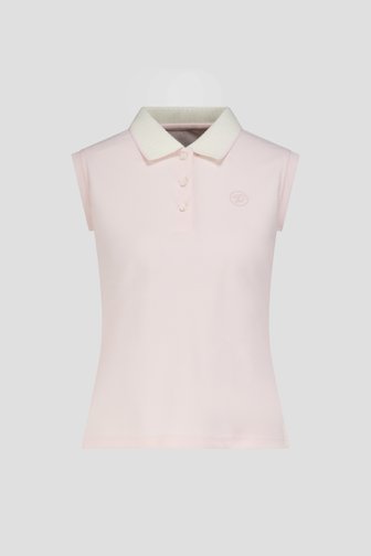 Le devant de Polo de golf sans manches rose de Dansaert Golf Club pour Femmes