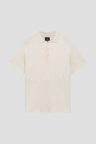 Photo produit 1 de Polo écru en maille côtelée de Bluefields pour Hommes