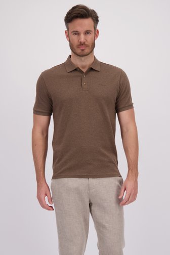 Le devant de Polo en maille brun de Upper East pour Hommes