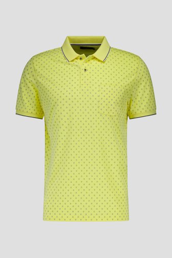 Polo jaune clair à imprimé fin	 de Dansaert Blue pour Hommes