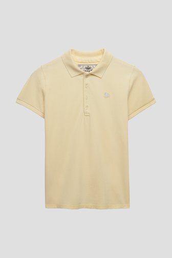 Le devant de Polo jaune clair à manches courtes de Superdry pour Femmes