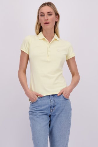 Le devant de Polo jaune clair à manches courtes de Superdry pour Femmes