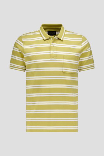 Le devant de Polo kaki à rayures blanches de Ravøtt pour Hommes