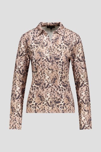 Photo produit 1 de Polo marron imprimé de Claude Arielle pour Femmes