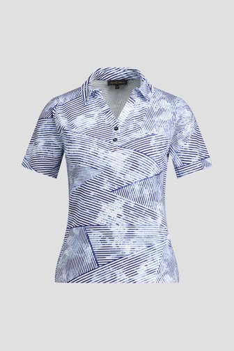 Productfoto 1 van Polo met blauw gestreept motief door Claude Arielle voor Dames