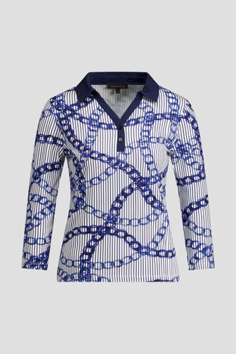 Productfoto 1 van Polo met blauwe kettingprint door Claude Arielle voor Dames