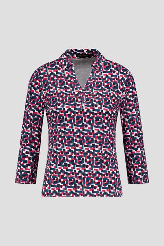 Productfoto 1 van Polo met groen-paarse print door Claude Arielle voor Dames