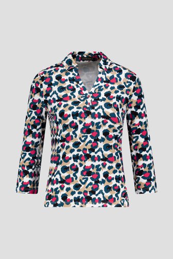 Productfoto 1 van Polo met groene dierenprint door Claude Arielle voor Dames