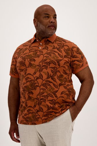 Polo orange avec impression de Jefferson pour Hommes