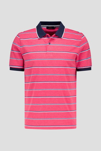 Polo rayé rouge-bleu  de Dansaert Blue pour Hommes