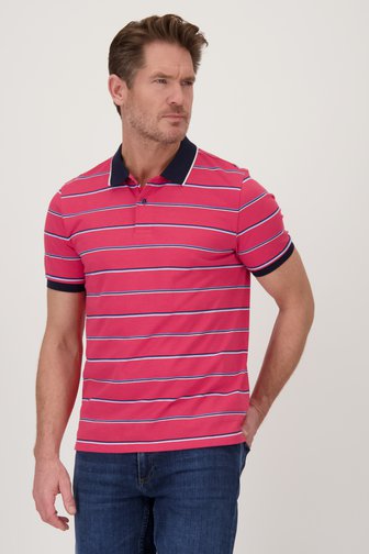 Polo rayé rouge-bleu  de Dansaert Blue pour Hommes