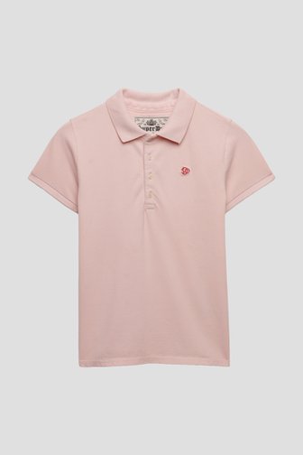 Le devant de Polo rose à manches courtes de Superdry pour Femmes