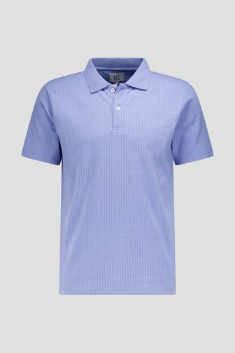 Polo texturé bleu clair