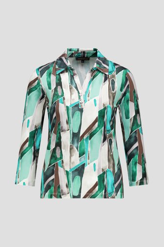 Polo vert à imprimé