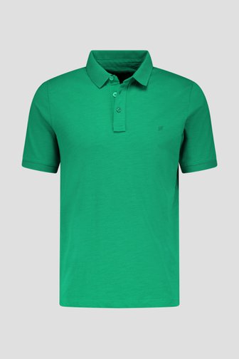 Polo vert à texture rayée de Ravøtt pour Hommes