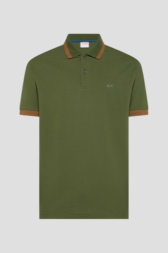 Photo produit 1 de Polo vert avec accent rose de Sun68 pour Hommes