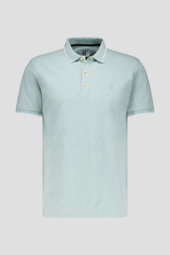 Polo vert avec boutons et rayures blanches de Upper East pour Hommes
