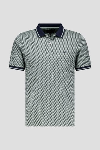 Polo vert clair à motif bleu de Ravøtt pour Hommes