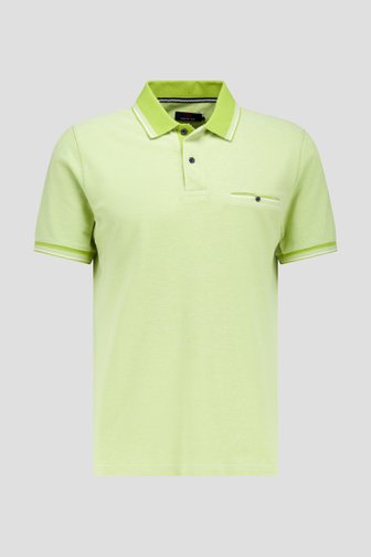 Polo vert mélangé avec poche poitrine de Dansaert Blue pour Hommes