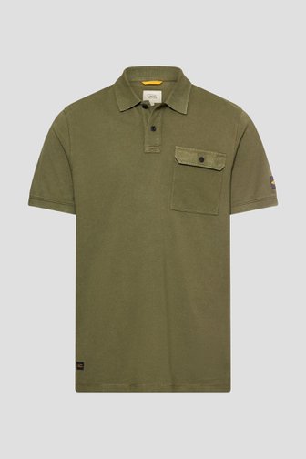 Photo produit 1 de Polo vert olive avec poche de Camel active pour Hommes