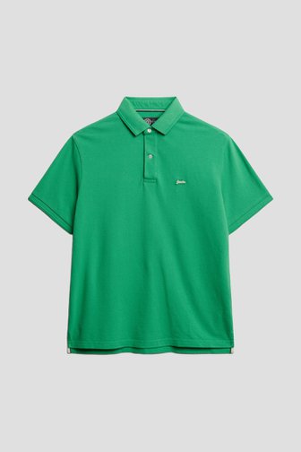 Photo produit 1 de Polo verte en tissu piqué de Superdry pour Hommes
