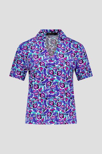 Polo violet avec imprimé de Claude Arielle pour Femmes