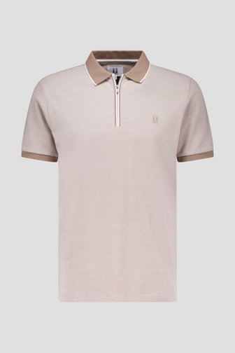 Polo zippé beige  de Upper East pour Hommes